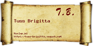 Tuss Brigitta névjegykártya